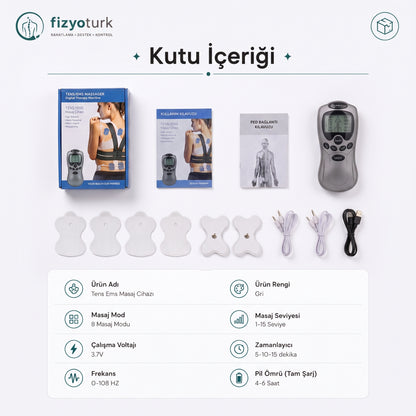 Şarjlı TENS/EMS Masaj Fizik Tedavi Cihazı