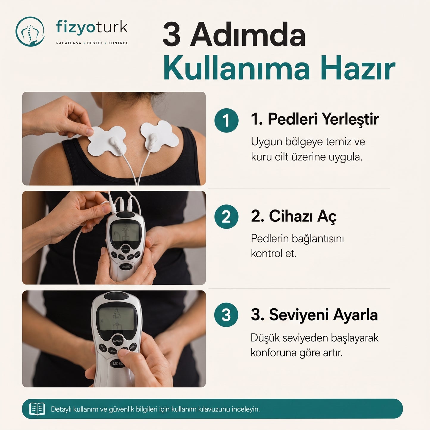 Şarjlı TENS/EMS Masaj Fizik Tedavi Cihazı